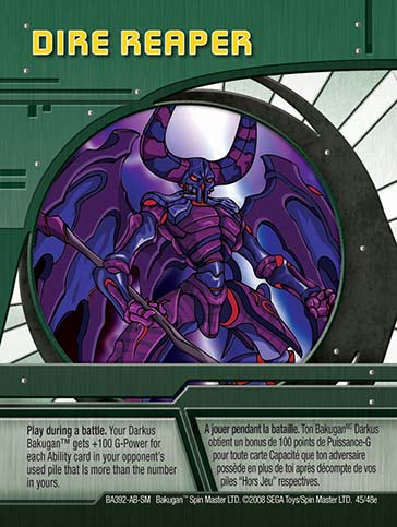 Карта способностей Dire reaper Карта способностей Dire reaper