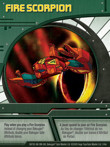 Карта способностей Fire scorpion Карта способностей Fire scorpion
