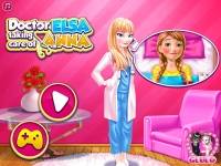 Игра Доктор Эльза ухаживает за Анной Игра Доктор Эльза ухаживает за Анной