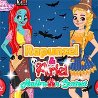 Игра Страшные костюмы Рапунцель и Ариэль Игра Страшные костюмы Рапунцель и Ариэль