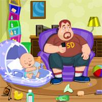 Игра Уход за малышами: Супер-папа Игра Уход за малышами: Супер-папа