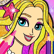 Игра Раскраски с блестками: принцессы