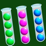 Игра Рассортируй разноцветные шарики