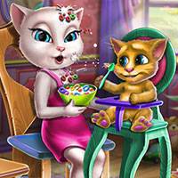 Игра Анжела кормит малыша Игра Анжела кормит малыша