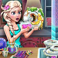 Игра Эльза моет посуду 2 Игра Эльза моет посуду 2 онлайн