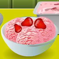 Игра Готовим клубничное мороженое Игра Готовим клубничное мороженое