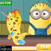 Игра Лечить ногу миньона Игра Лечить ногу миньона