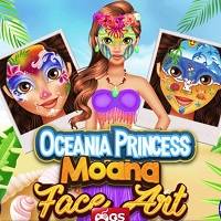 Игра Океанический фейс-арт для Моаны Игра Океанический фейс-арт для Моаны