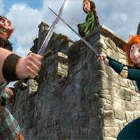 Игра Мерида и отец с мечами Игра Мерида и отец с мечами онлайн