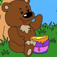 Игра Раскраска для малышей: медведь и кролик Игра Раскраска для малышей: медведь и кролик онлайн