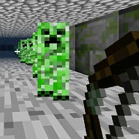 Игра Стрелялка с криперами Игра Стрелялка с криперами онлайн