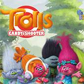 Игра Тролли: стрелять конфетами Игра Тролли: стрелять конфетами