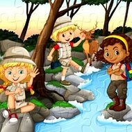 Игра Детский лагерь: пазлы Игра Детский лагерь: пазлы