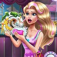 Игра Элли моет посуду Игра Элли моет посуду