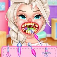 Игра Эльза лечит зубы