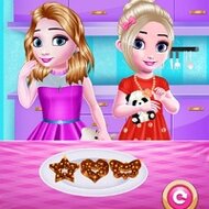 Игра Готовим с принцессами печенье