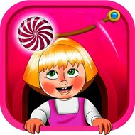 Игра Маша и Медведь: перережь веревку Игра Маша и Медведь: перережь веревку