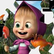 Игра Пазл Маша и золотая рыбка Игра Пазл Маша и золотая рыбка