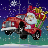 Игра Пазлы: рождественские машины Санта-Клауса