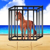 Игра Побег лошади с пляжа