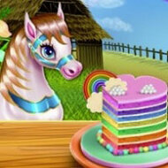 Игра Пони готовит радужный торт
