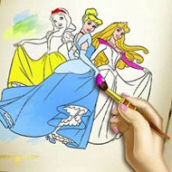 Игра Принцессы Диснея: книга раскрасок