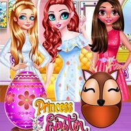 Игра Принцессы: украшение пасхальных яиц