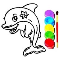 Игра  Раскраски дельфины