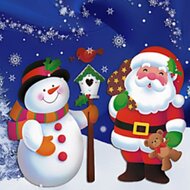 Игра Рождественские снеговики: пазлы