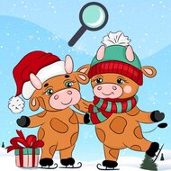 Игра Рождественский бык: поиск отличий