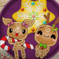 Игра Рождественский пряник: раскрась меня Игра Рождественский пряник: раскрась меня