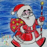 Игра Санта-Клаус раскраски 2