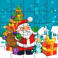 Игра Санта-Клаус в Новый год: пазлы