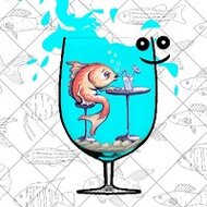 Игра Счастливый стакан с рыбами