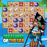 Игра Три в ряд сокровища пиратов