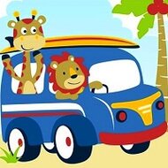 Игра Животные на машинках: поиск отличий Игра Животные на машинках: поиск отличий