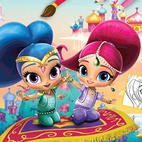 Игра Шиммер и Шайн раскраски Игра Шиммер и Шайн раскраски
