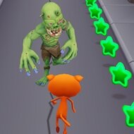 Игра Бег кота по аллее с зомби