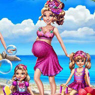 Игра Беременная Эльза на море