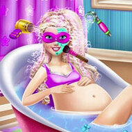 Игра Беременная мама в спа салоне