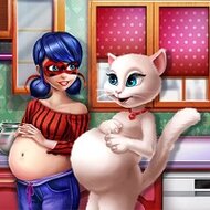 Игра Беременные Анжела и Леди Баг