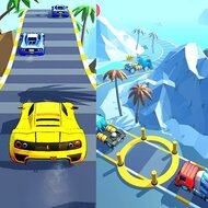 Игра Безумные гонки с препятствиями