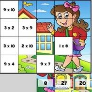 Игра Детские пазлы с таблицей умножения