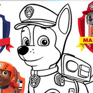 Игра Щенячий патруль раскраска