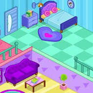 Игра Для девочек комнаты с мебелью