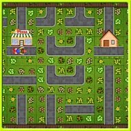 Игра Доставка пиццы в лабиринте