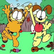 Игра Гарфилд: рисовалка по точкам