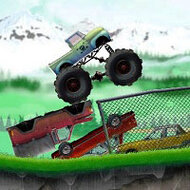 Игра Гонки на джипах: Монстр давит машины