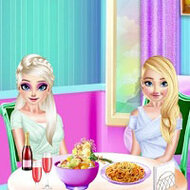 Игра Готовим обед с Эльзой и Анной