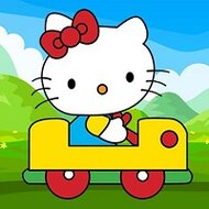 Игра Хелло Китти на машине: пазлы